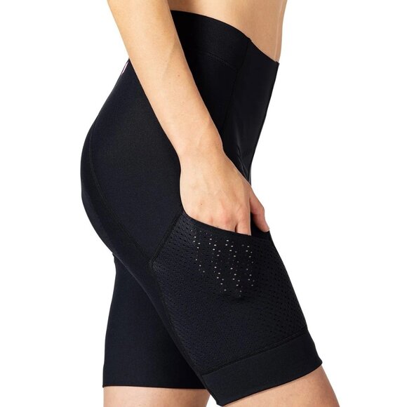 NWT TERRY GRAND TOURING Padded Cycling Shorts Women's sz L Black Pockets - Picture 7 of 7
